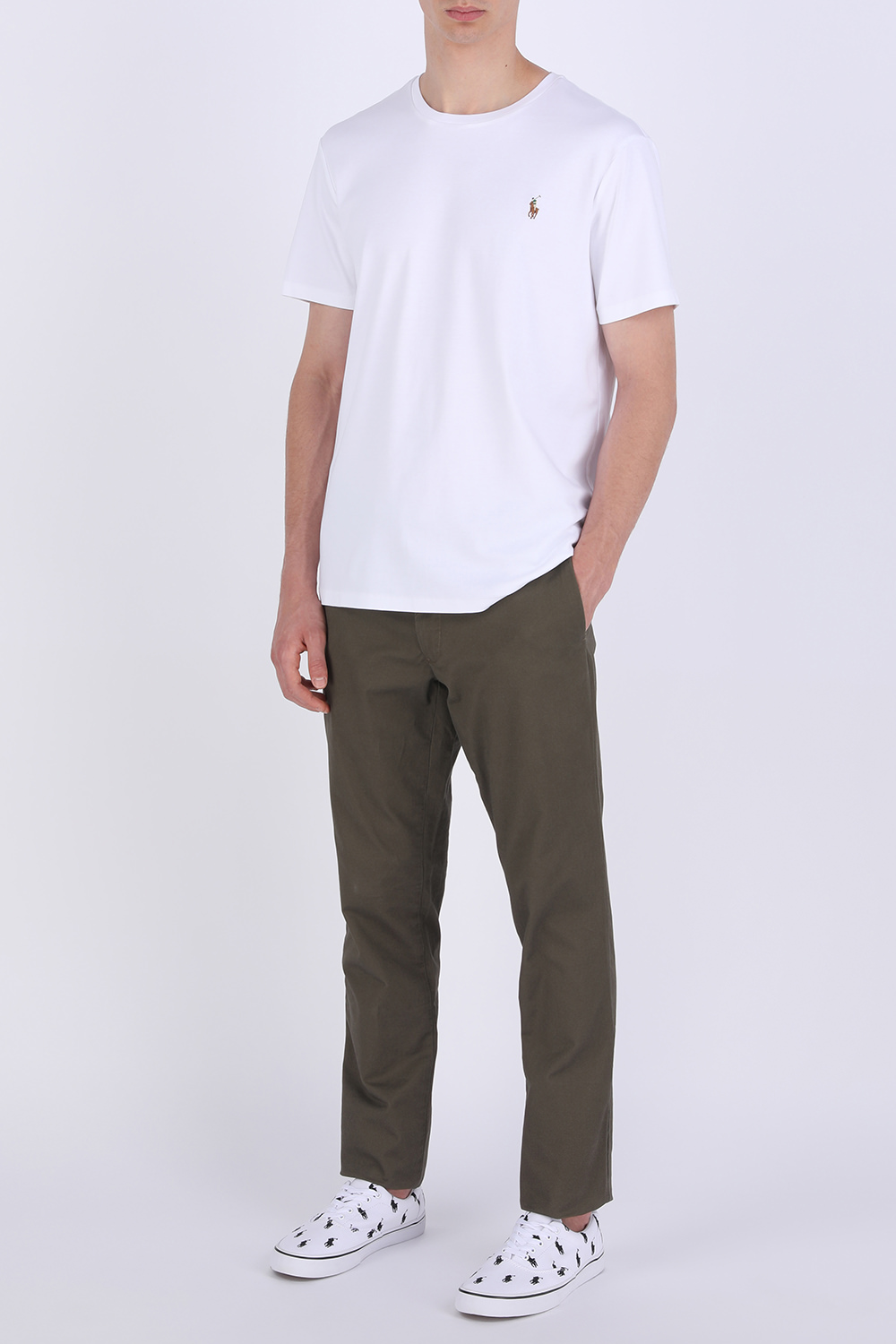 Slim Fit Pants in Army-Green